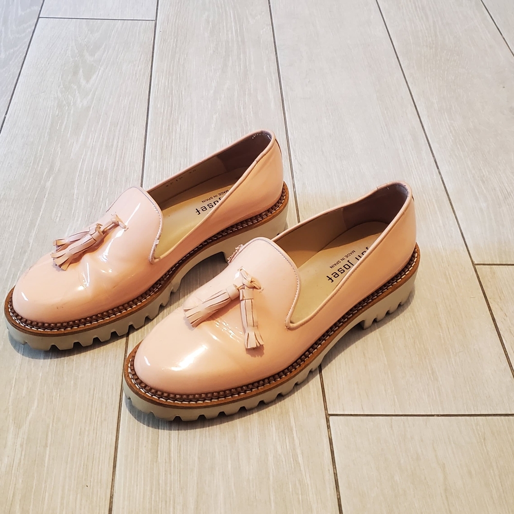 Jon Josef Pink Tassel Loafers with Chunky Sole